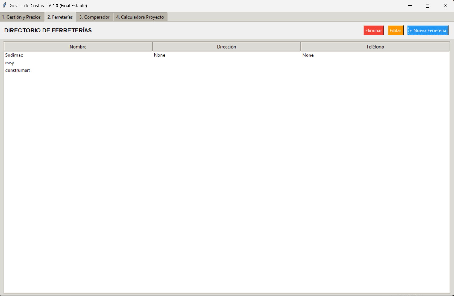 Módulo de ferreterías escaneando catálogos de retail de construcción